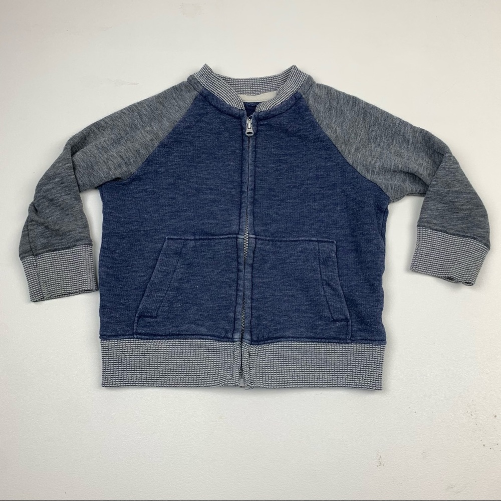 Cherokee Gray Blue Zip Up Jacket with Pockets 12m